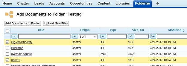 adding files to folder