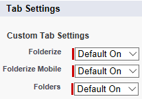 tab settings