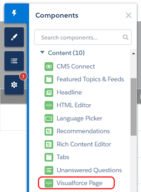 Visualforce component list