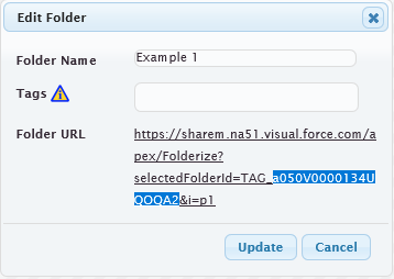 edit folder-id highlighted
