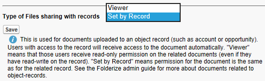 Type of files sharing
