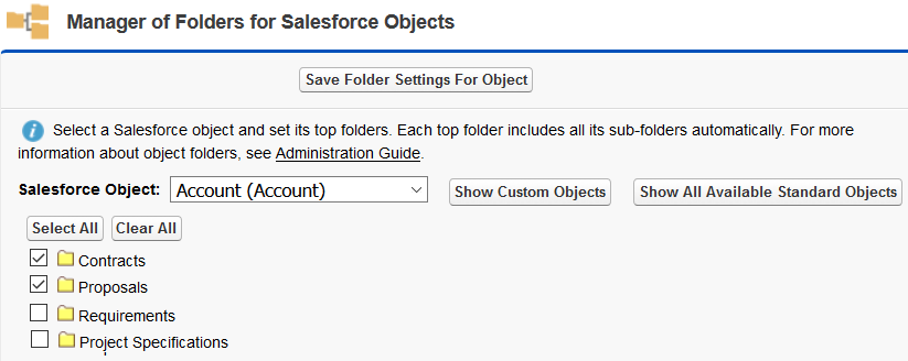 Folders for Objects Manager