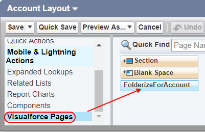Layout editing - Visualforce pages