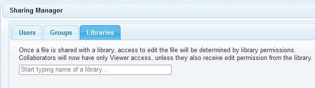 Sharing Manager-Libraries