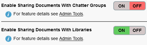 Sharing settings Libraries