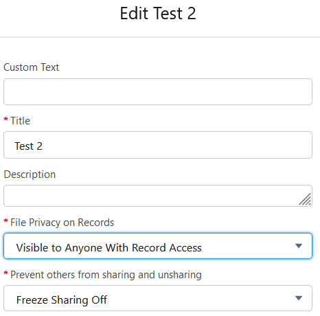 file privacy on records